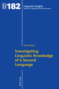 Imagen de portada: Investigating Linguistic Knowledge of a Second Language 1st edition 9783034313308