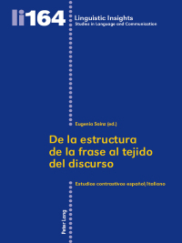 Cover image: De la estructura de la frase al tejido del discurso 1st edition 9783034312530