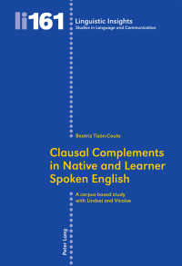 Imagen de portada: Clausal Complements in Native and Learner Spoken English 1st edition 9783034311847