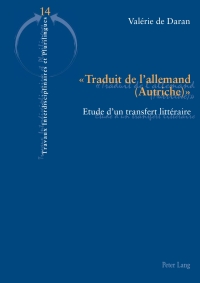 Imagen de portada: « Traduit de lallemand (Autriche) » 1st edition 9783034304825