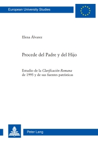 Cover image: Procede del Padre y del Hijo 1st edition 9783034306768