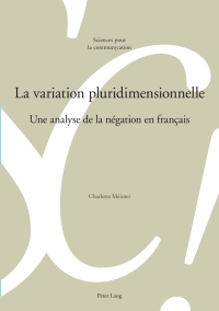 Cover image: La variation pluridimensionnelle 1st edition 9783034320856