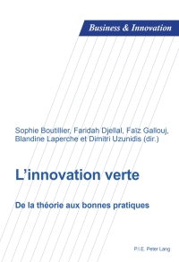 Cover image: L’innovation verte 1st edition 9789052018645