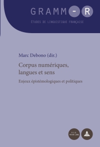 Immagine di copertina: Corpus numériques, langues et sens 1st edition 9782875742155