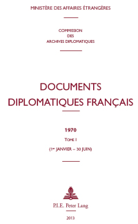 Cover image: Documents diplomatiques français 1st edition 9782875741202