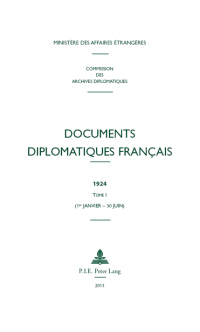 Cover image: Documents diplomatiques français 1st edition 9782875740991