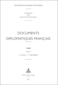 Imagen de portada: Documents diplomatiques français 1st edition 9782875740243