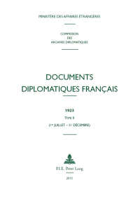 Cover image: Documents diplomatiques français 1st edition 9782875740045