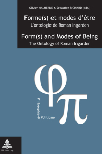 Cover image: Forme(s) et modes d’être / Form(s) and Modes of Being 1st edition 9782875743572