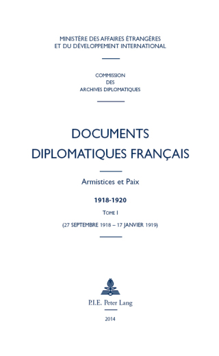 Imagen de portada: Documents diplomatiques français 1st edition 9782875742346