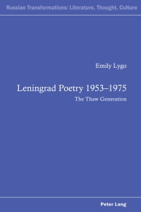 Cover image: Leningrad Poetry 1953–1975 1st edition 9783039113705