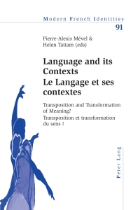 Omslagafbeelding: Language and its Contexts-- Le Langage et ses contextes 1st edition 9783034301282