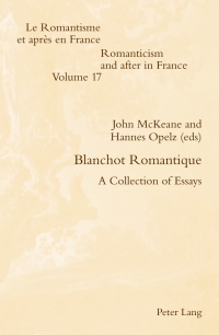 Cover image: Blanchot Romantique 1st edition 9783039119738
