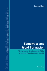 Imagen de portada: Semantics and Word Formation 1st edition 9783039119103