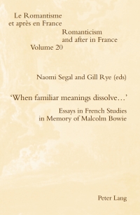 Imagen de portada: ‘When familiar meanings dissolve…’ 1st edition 9783034301084