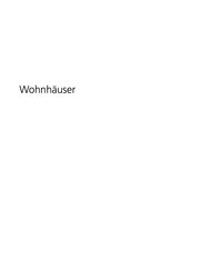 Imagen de portada: Wohnhäuser 1st edition 9783035603279
