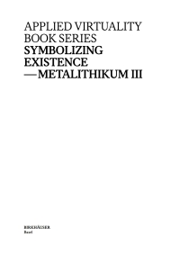 صورة الغلاف: Symbolizing Existence 1st edition 9783035603781