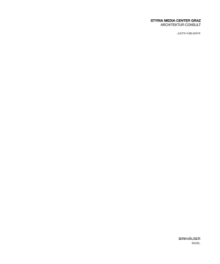 Cover image: Styria Media Center Graz 1st edition 9783035605693