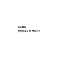 صورة الغلاف: De Bâle - Herzog & de Meuron 1st edition 9783035608304
