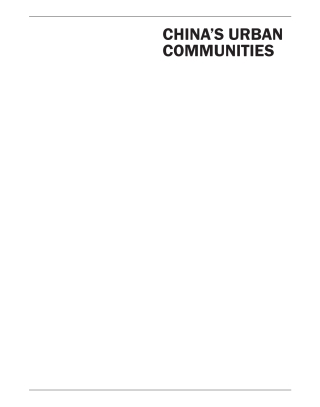 Immagine di copertina: China's Urban Communities 1st edition 9783035608335