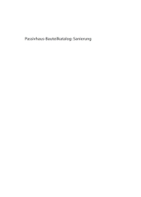 Imagen de portada: Passivhaus-Bauteilkatalog: Sanierung 1st edition 9783035609547