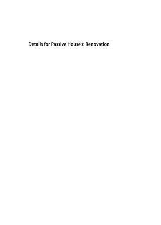 Imagen de portada: Details for Passive Houses: Renovation 1st edition 9783035609530