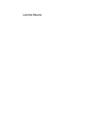 Titelbild: Leichte Räume 1st edition 9783035611113