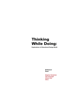 Cover image: Thinking While Doing 1st edition 9783035613384