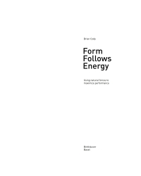 Cover image: Form Follows Energy 1st edition 9783990432020