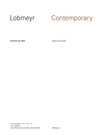 表紙画像: LOBMEYR Contemporary 1st edition 9783035614077
