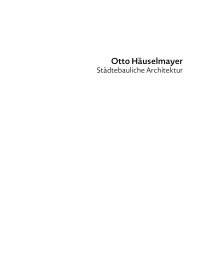 Cover image: Otto Häuselmayer Städtebauliche Architektur 1st edition 9783035615432