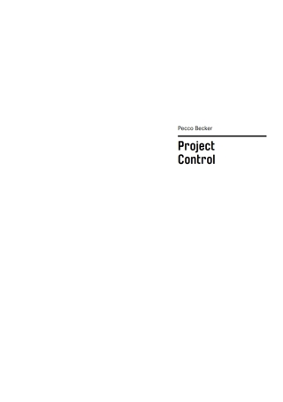 Imagen de portada: Basics Project Control 1st edition 9783035616668