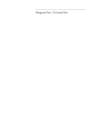 Cover image: Wegwerfen │ Entwerfen 1st edition 9783035616798