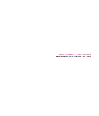 Cover image: Teaching Architecture 1st edition 9783035618075