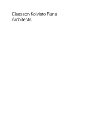 Titelbild: Claesson Koivisto Rune Architects 1st edition 9783035618945