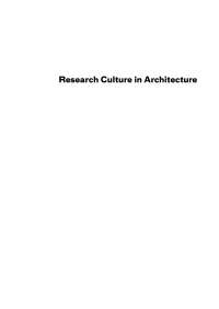 صورة الغلاف: Research Culture in Architecture 1st edition 9783035620146