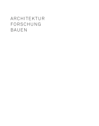 Omslagafbeelding: Architektur Forschung Bauen 1st edition 9783035620368