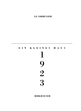 Cover image: Ein kleines Haus 1st edition 9783035620672