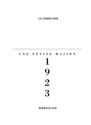 Imagen de portada: Une petite maison 1st edition 9783035620658