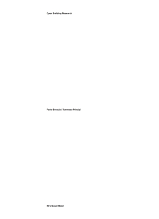 Cover image: Open Building Research 1st edition 9783035622584