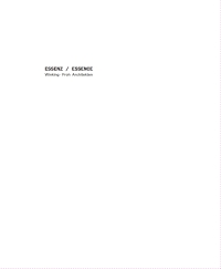 Omslagafbeelding: Essenz / Essence 1st edition 9783035622737