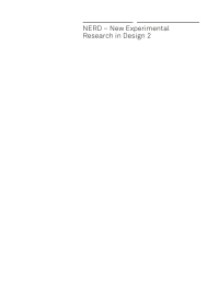 Titelbild: NERD - New Experimental Research in Design 2 1st edition 9783035623659