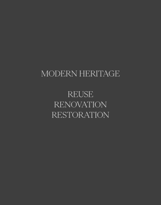 Imagen de portada: Modern Heritage 1st edition 9783035625080