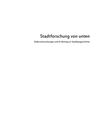 صورة الغلاف: Stadtforschung von unten 1st edition 9783035625875