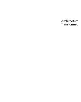 Cover image: Architecture Transformed 1st edition 9783035624489