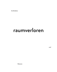 表紙画像: raumverloren 1st edition 9783038214670