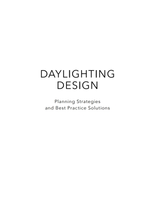 Cover image: Daylighting Design 1st edition 9783764377281