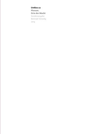 Imagen de portada: Plenum – Orte der Macht 1st edition 9783038216919