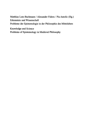 Imagen de portada: Erkenntnis und Wissenschaft/ Knowledge and Science 1st edition 9783050041018