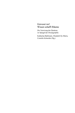 Cover image: Gewusst wo! Wissen schafft Räume 1st edition 9783050045030
